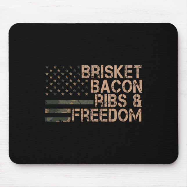 Mousepad Brisket Bycon Ribes E Freedom Grill Churrasco Engr (Frente)