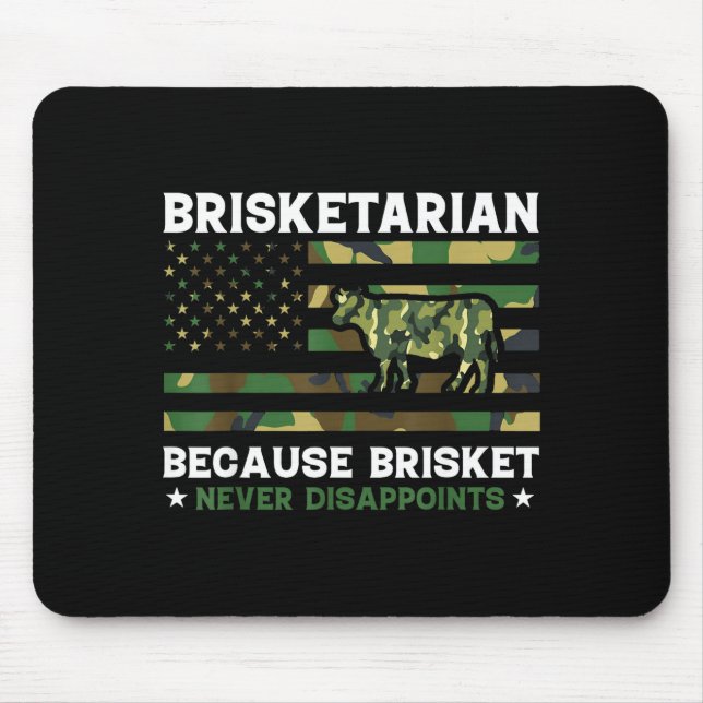Mousepad Brisketarian porque camiseta de brisket decepciona (Frente)
