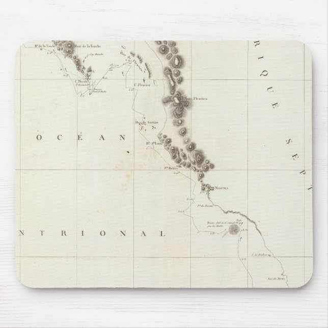 Mousepad British Columbia, Washington e Oregon (Frente)