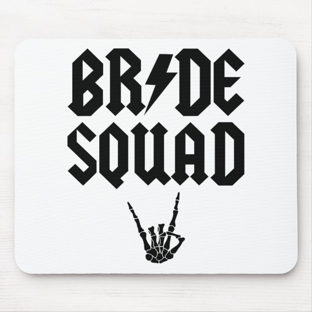 Mousepad Brito Rock N Roll Skeleton Halloween Ba (Frente)
