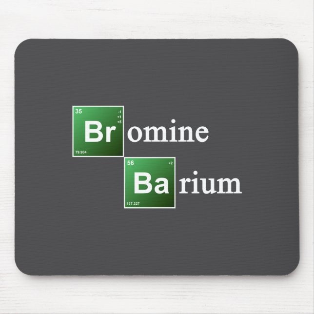 Mousepad Bromine And Barium Periodic Table Chemistry Elemen (Frente)