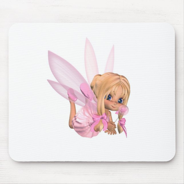 Mousepad Bronzeado de Ballerina Fada de Rosa - Salto (Frente)