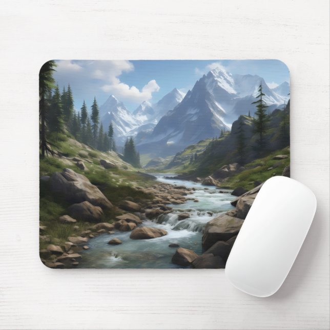 Mousepad Brook nas montanhas (Com mouse)