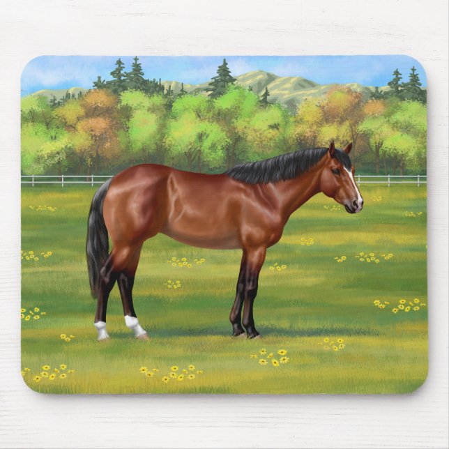 Mousepad Brown Bay Quarter Horse (Frente)