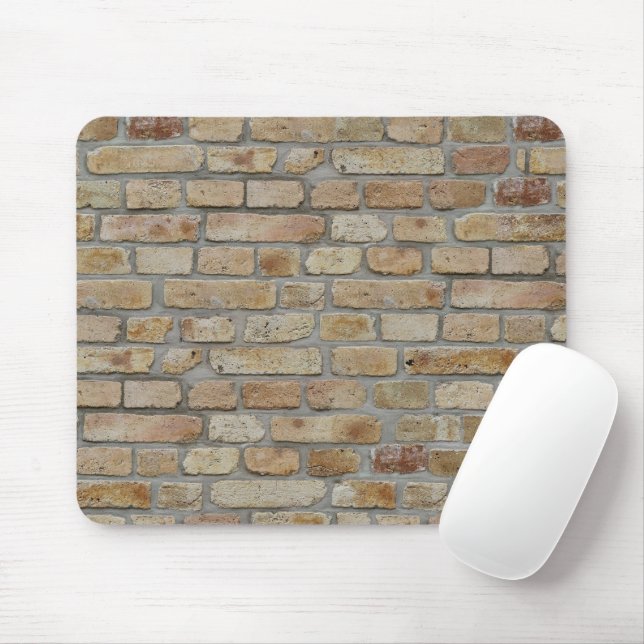 Mousepad Brown Brick Wall A Novelty Design (Com mouse)