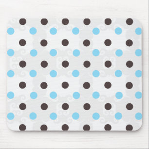Mousepad Brown e bolinhas azuis