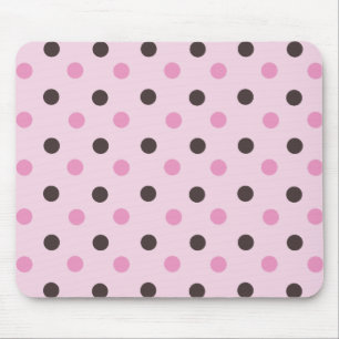 Mousepad Brown e bolinhas cor-de-rosa