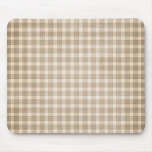 Mousepad Brown e xadrez bege (Frente)