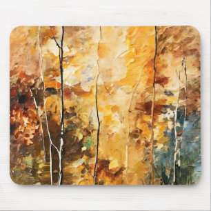 Mousepad Brown Leaf Nature Serenity Abstrato Art