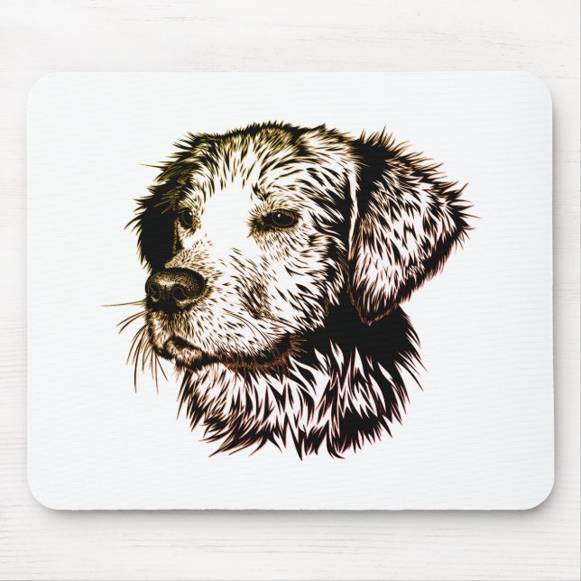 Mousepad Brown Puppy Sketch (Frente)