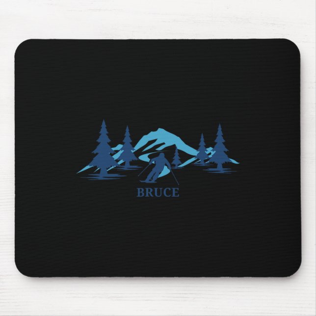 Mousepad Bruce Ski Resort Skiing Skiier (Frente)