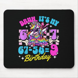 Mousepad Bruh 67-589 Aniversário de 9 anos Princesa Unicórn