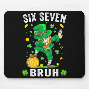 Mousepad Bruh 67 meme dia de São Patrício seis sete criança