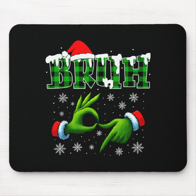 Mousepad Bruh 67 Seis Sete 6 7 Camisas Piada Meme Natal  (Frente)