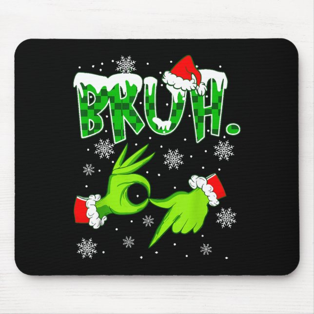 Mousepad Bruh 67 Seis Sete 6 7 Meme Natal Divertido Gen Z S (Frente)
