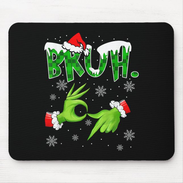 Mousepad Bruh 67 Seis Sete 6 7 Meme Natal Divertido Geração (Frente)