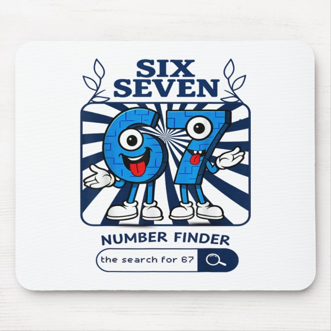 Mousepad Bruh 67 Six Seven 6-7 Talian Brainrot Meme For Kid (Frente)