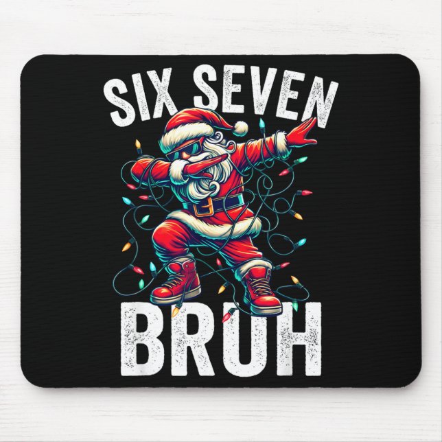 Mousepad Bruh 67 Six Seven Santa Dabbing Christmas Meme Boy (Frente)