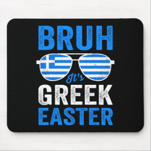 Mousepad Bruh É uma Páscoa grega Engraçada Retro Páscoa Gre
