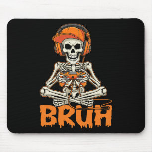 Mousepad Bruh Halloween Meninos Crianças Gamer Homens Esque