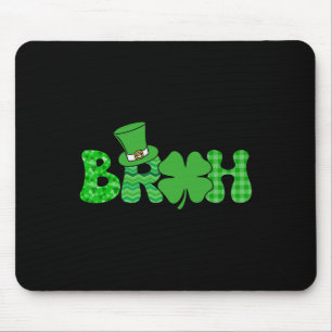 Mousepad Bruh Meme Funny Dia de São Patrício Shamrock Irlan