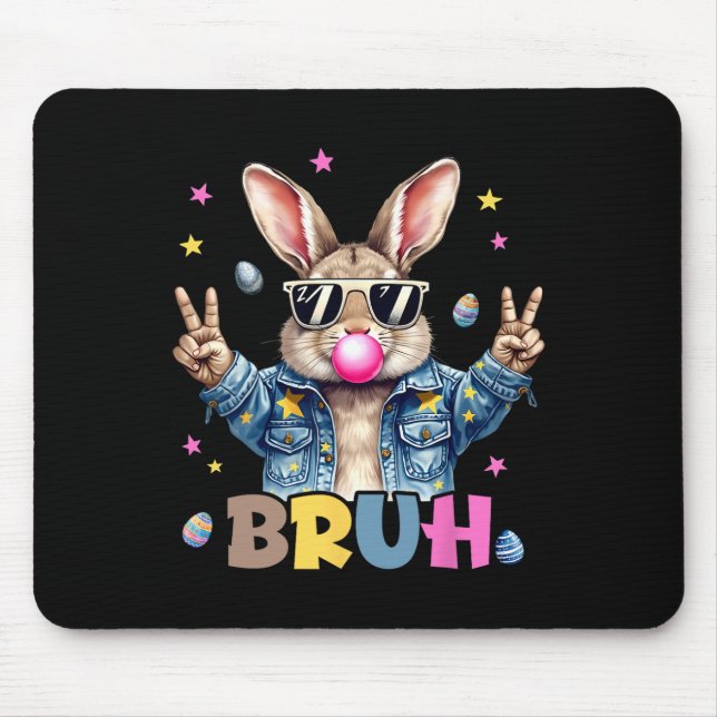Mousepad Bruh Memória Dia da Páscoa Engraçado Ovos Engraçad (Frente)