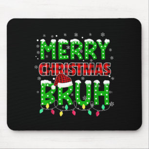 Mousepad Bruh Natal Xadrez Vermelho