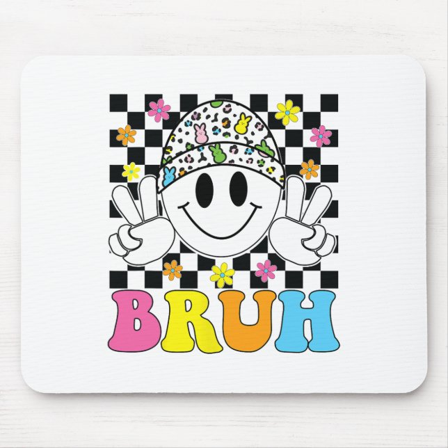 Mousepad Bruh Páscoa Dia Engraçado Ovos Coelhinhos Molhados (Frente)