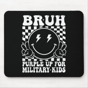 Mousepad Bruh Roxo Para Crianças Militares Mês Ch Militar