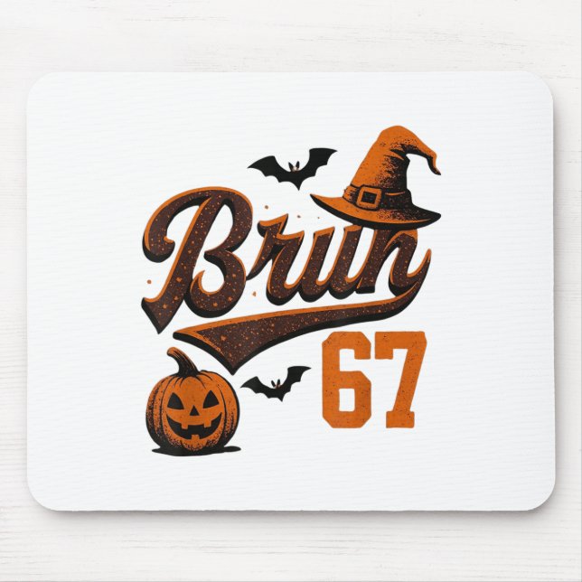 Mousepad Bruh Seis Sete Halloween 6-7 Fantasma Divertido Gí (Frente)