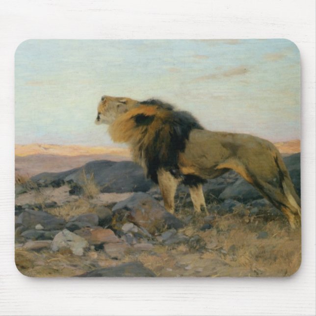 Mousepad Brullender Lowe Em Steiniger Stepp (Frente)