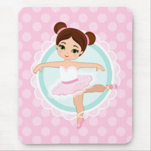 Mousepad Brunette Ballerina - Balé rosa dançarina