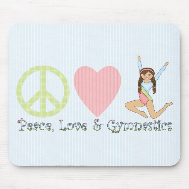 Mousepad Brunette de Paz, Amor e Ginástica (Frente)