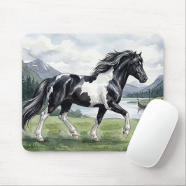 Mousepad Brunskjottur Black pinto Icelandic