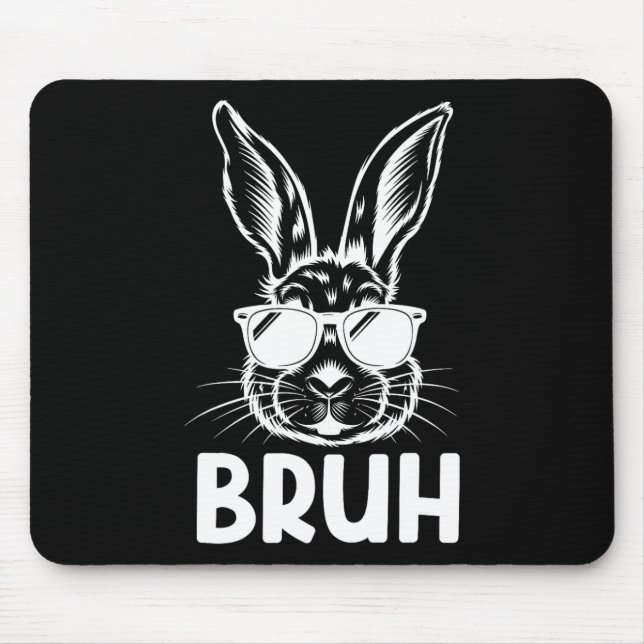 Mousepad Brut Páscoa Dia Engraçado Coelho Coelho Coelho Coe (Frente)