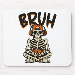 Mousepad Brut Skeleton Gamer Dia de as Bruxas engraçado Jog