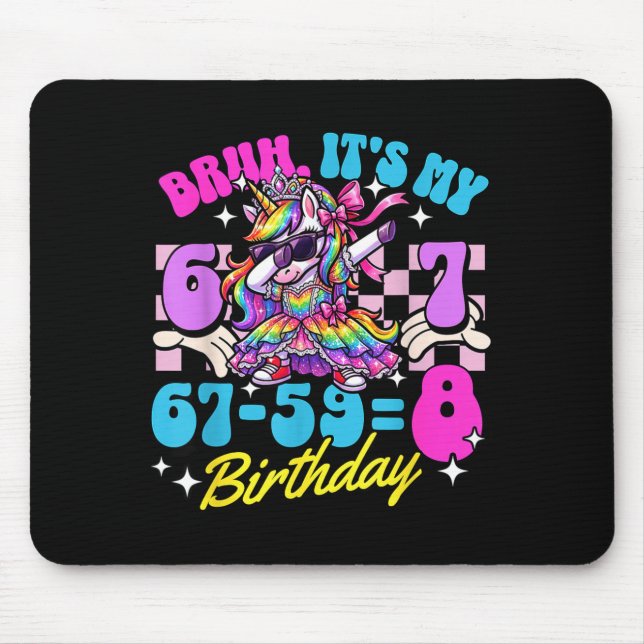 Mousepad Bruxa 67-598 Aniversário de 8 anos Princesa Unicór (Frente)