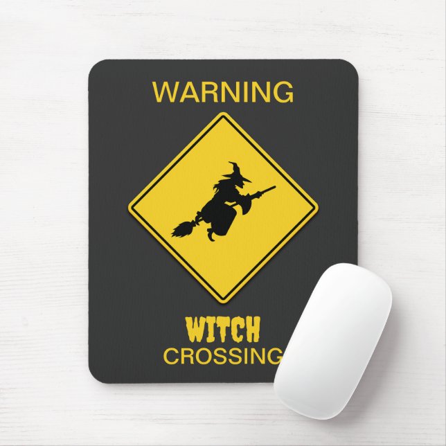 Mousepad Bruxa Adverte Halloween (Com mouse)