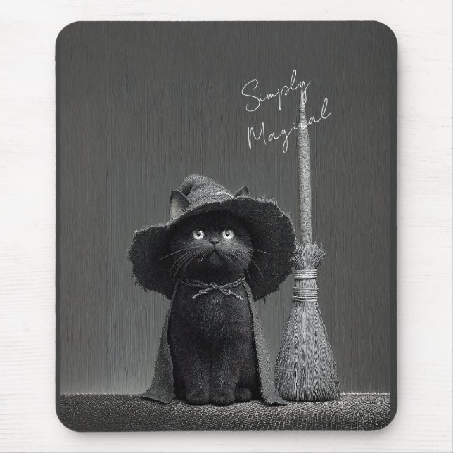 Mousepad Bruxa de Gato Simplesmente Mágica (Frente)