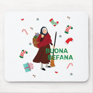 Mousepad bruxa de natal buona Befana