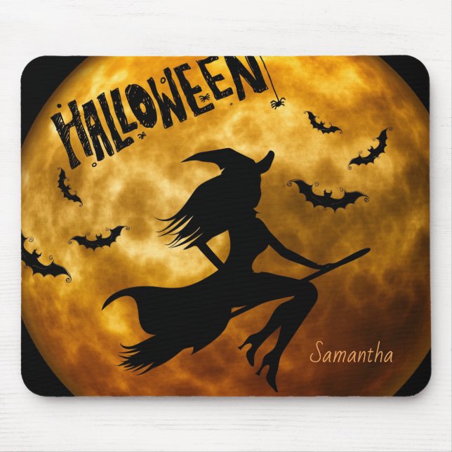 Mousepad Bruxa do Halloween   (Frente)