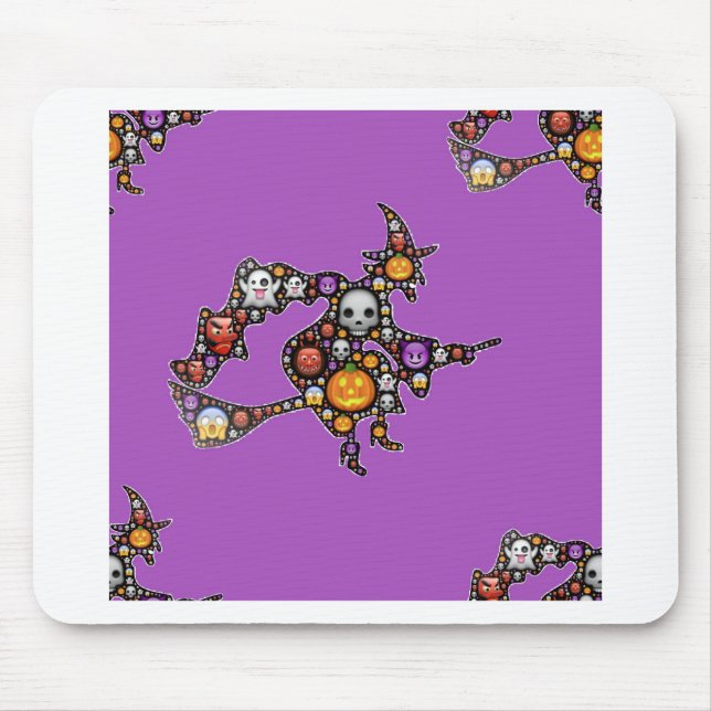 Mousepad bruxa emoji (Frente)