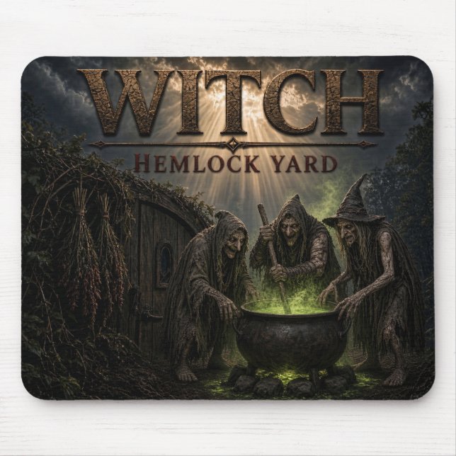 Mousepad Bruxa Hemlock Yard Realismo Sombrio (Frente)