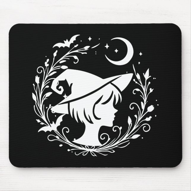 Mousepad Bruxa Pixie Mágica Wicca Bruxas Halloween (Frente)
