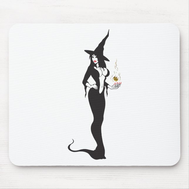 Mousepad bruxa vampira de halloween (Frente)