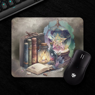 Mousepad Bruxaria Tomas do Pastel Spellbook e Bola de Cri