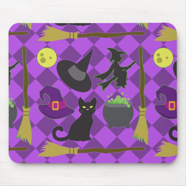 Mousepad Bruxas de Halloween (Frente)