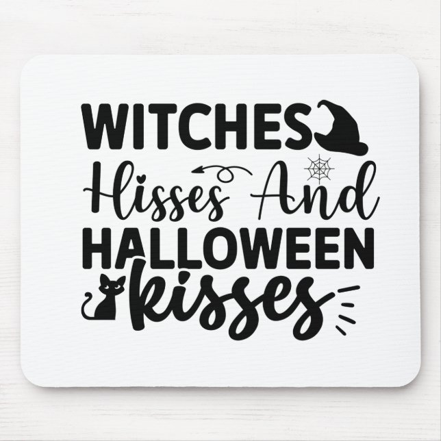 Mousepad Bruxas Hisses E Beijos De Halloween (Frente)