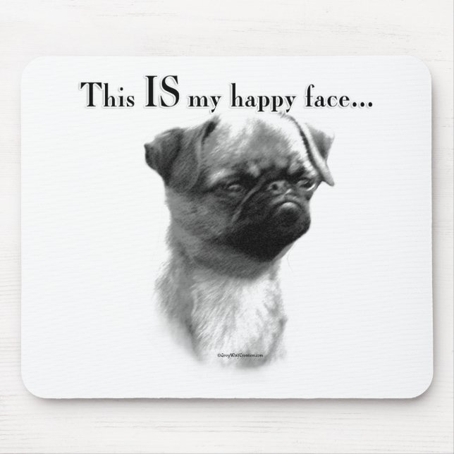 Mousepad Bruxelas Griffon Happy Face (Frente)