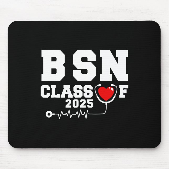 Mousepad Bsn Solteiro De Graduação De Enfermagem Cl De 2025 (Frente)